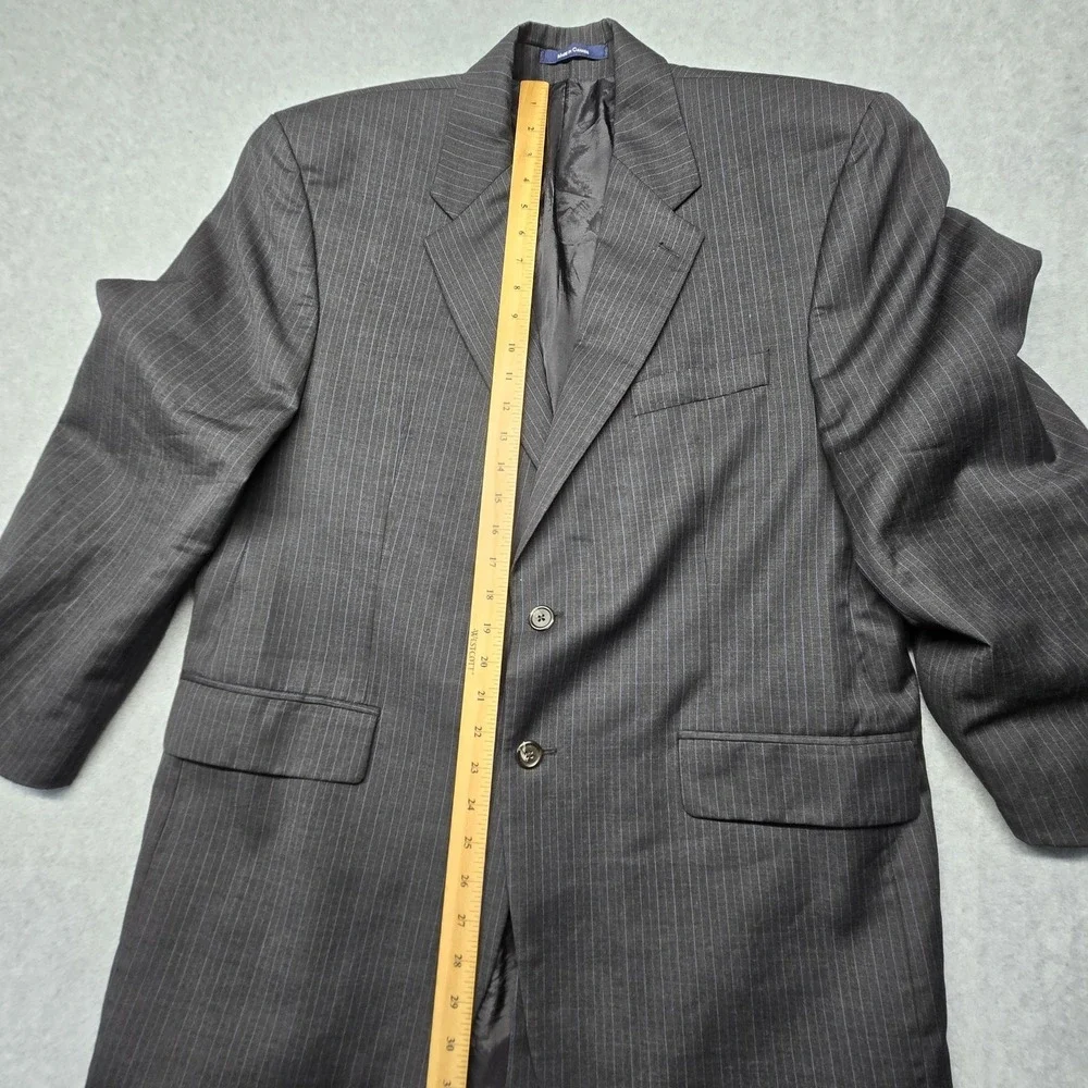 Chaps Ralph Lauren Blazer‎ Mens Large Gray Pinstripe 2 Button Sport Coat